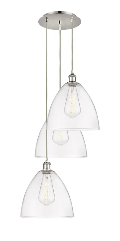 Innovations – 113B-3P-PN-GBD-122 – LED Pendant – Ballston – Polished Nickel