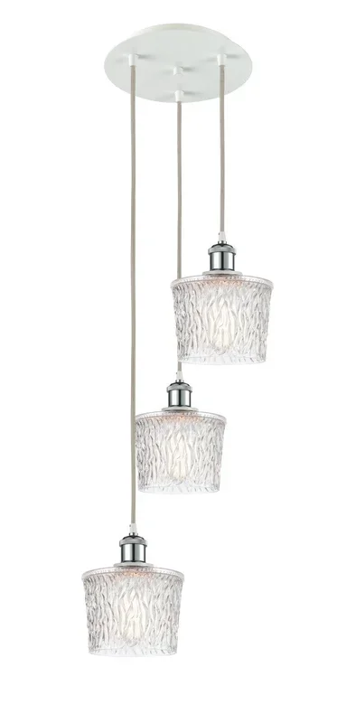 Innovations – 113B-3P-WPC-G402 – LED Pendant – Ballston – White Polished Chrome