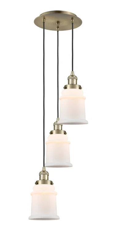 Innovations – 113F-3P-AB-G181 – Three Light Pendant – Franklin Restoration – Antique Brass