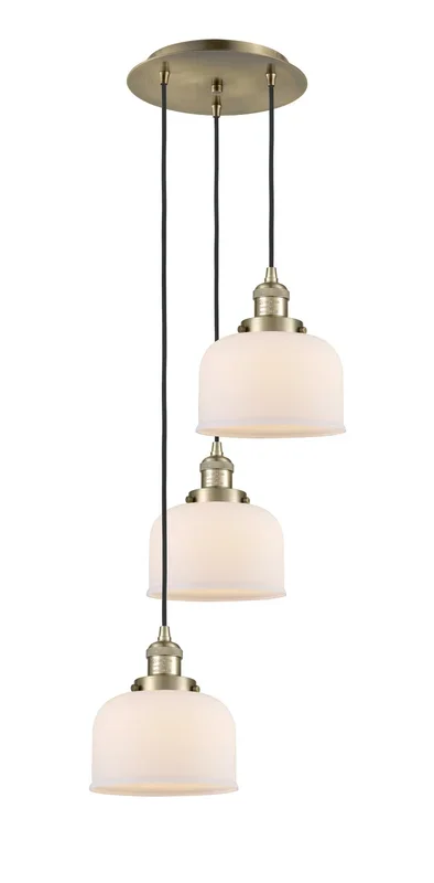 Innovations – 113F-3P-AB-G71 – Three Light Pendant – Franklin Restoration – Antique Brass