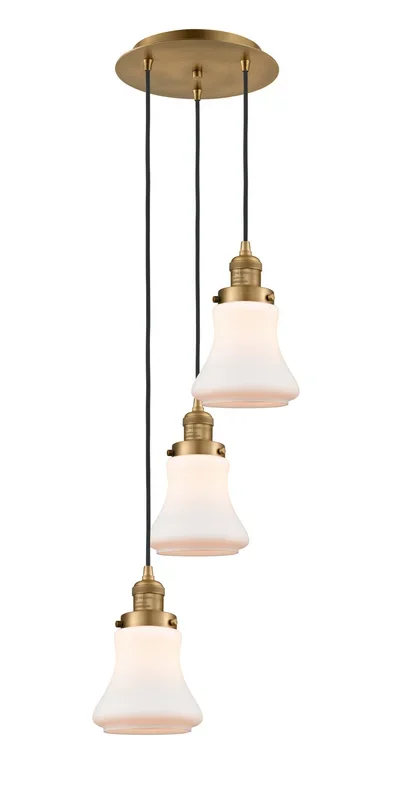 Innovations – 113F-3P-BB-G191 – Three Light Pendant – Franklin Restoration – Brushed Brass