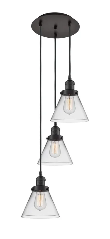 Innovations – 113F-3P-OB-G42 – Three Light Pendant – Franklin Restoration – Oil Rubbed Bronze