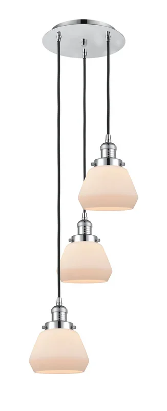 Innovations – 113F-3P-PC-G171 – Three Light Pendant – Franklin Restoration – Polished Chrome