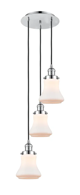 Innovations – 113F-3P-PC-G191 – Three Light Pendant – Franklin Restoration – Polished Chrome
