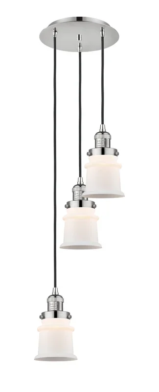 Innovations – 113F-3P-PN-G181S – Three Light Pendant – Franklin Restoration – Polished Nickel