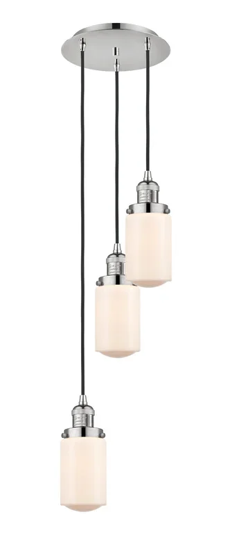 Innovations – 113F-3P-PN-G311 – Three Light Pendant – Franklin Restoration – Polished Nickel