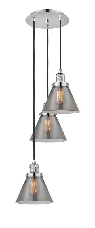 Innovations – 113F-3P-PN-G43 – Three Light Pendant – Franklin Restoration – Polished Nickel