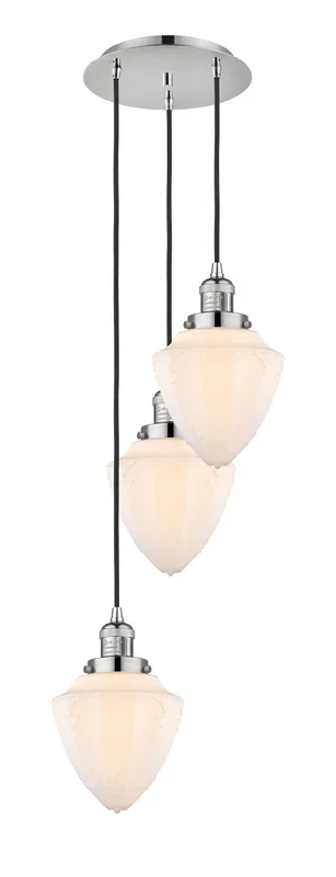 Innovations – 113F-3P-PN-G661-7 – Three Light Pendant – Franklin Restoration – Polished Nickel