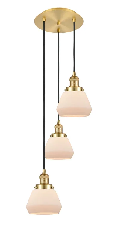 Innovations – 113F-3P-SG-G171 – Three Light Pendant – Franklin Restoration – Satin Gold
