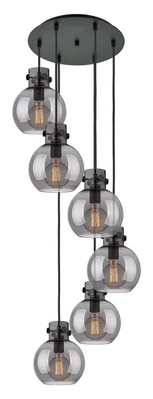 Innovations – 116-410-1PS-BK-G410-8SM – Seven Light Pendant – Newton – Matte Black