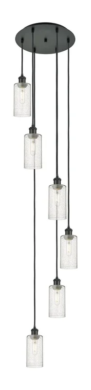 Innovations – 116B-6P-BK-G434-7SDY – Six Light Pendant – Downtown Urban – Matte Black – 116B6PBKG4347SDY