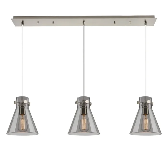Innovations – 123-410-1PS-SN-G411-8SM – Six Light Linear Pendant – Downtown Urban – Brushed Satin Nickel