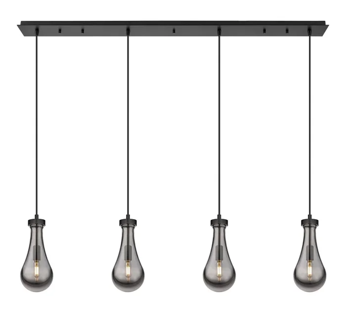 Innovations – 124-451-1P-BK-G451-5SM – LED Linear Pendant – Downtown Urban – Matte Black