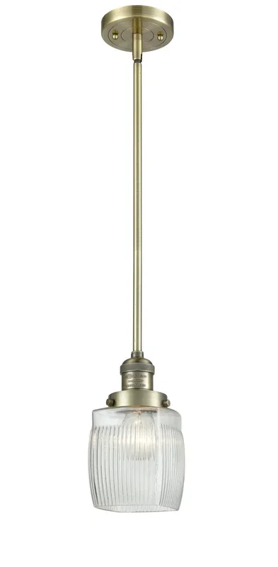 Innovations – 201S-AB-G302-LED – LED Mini Pendant – Franklin Restoration – Antique Brass