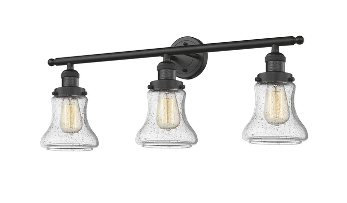 Innovations – 205-BK-G194 – Three Light Bath Vanity – Franklin Restoration – Matte Black