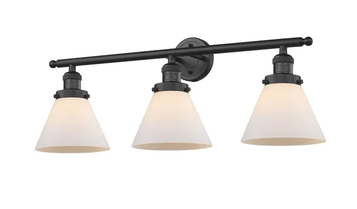 Innovations – 205-BK-G41 – Three Light Bath Vanity – Franklin Restoration – Matte Black