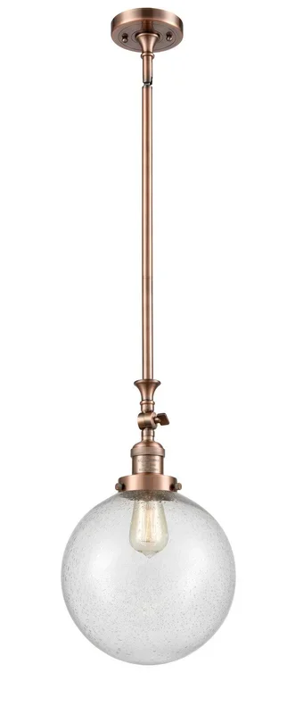 Innovations – 206-AC-G204-10-LED – LED Mini Pendant – Franklin Restoration – Antique Copper