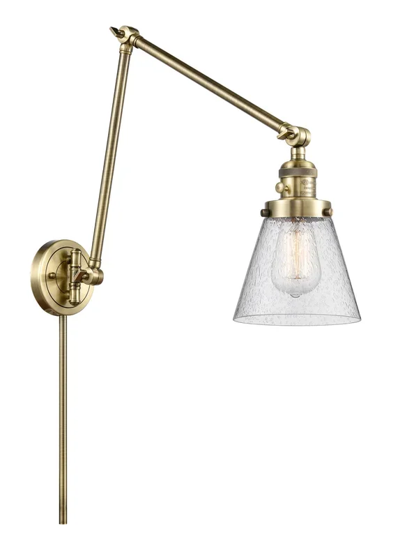 Innovations – 238-AB-G64 – One Light Swing Arm Lamp – Franklin Restoration – Antique Brass – 238ABG64