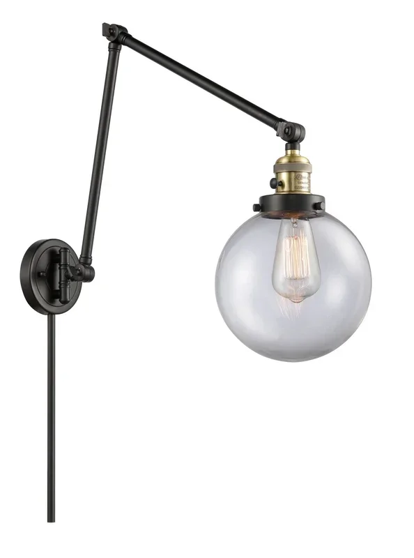 Innovations – 238-BAB-G202-8-LED – LED Swing Arm Lamp – Franklin Restoration – Black Antique Brass – 238BABG2028LED