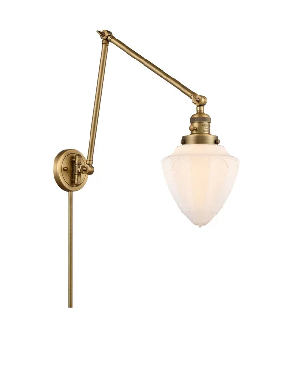Innovations – 238-BB-G661-7 – One Light Swing Arm Lamp – Franklin Restoration – Brushed Brass – 238BBG6617