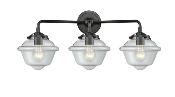 Innovations – 284-3W-OB-G532 – Three Light Bath Vanity – Nouveau – Oil Rubbed Bronze – 2843WOBG532