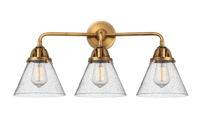 Innovations – 288-3W-BB-G44-LED – LED Bath Vanity – Nouveau 2 – Brushed Brass – 2883WBBG44LED
