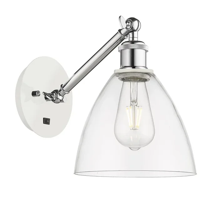 Innovations – 317-1W-WPC-GBD-752-LED – LED Wall Sconce – Ballston – White Polished Chrome – 3171WWPCGBD752LED