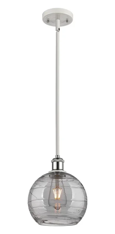 Innovations – 516-1S-WPC-G1213-8SM – One Light Mini Pendant – Ballston – White Polished Chrome – 5161SWPCG12138SM