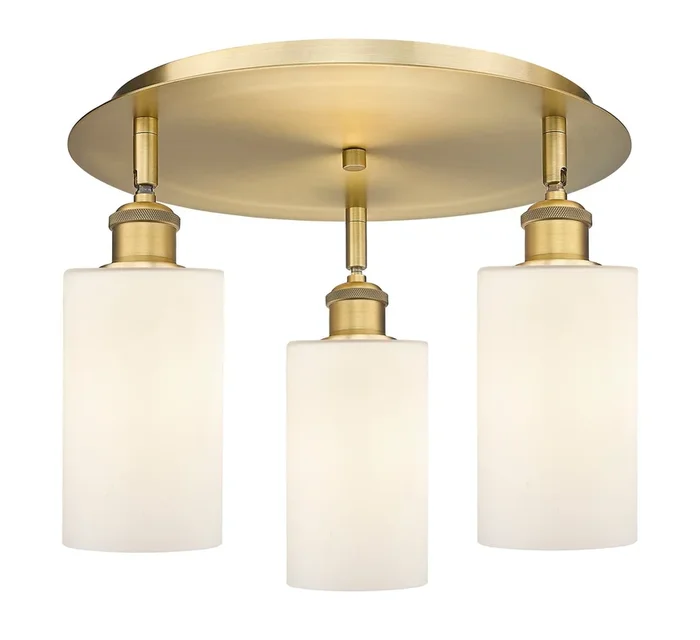 Innovations – 516-3C-BB-G801 – Three Light Flush Mount – Ballston – Brushed Brass – 5163CBBG801