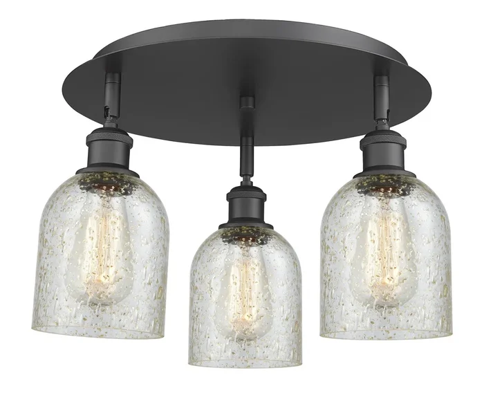 Innovations – 516-3C-BK-G259 – Three Light Flush Mount – Ballston – Matte Black – 5163CBKG259