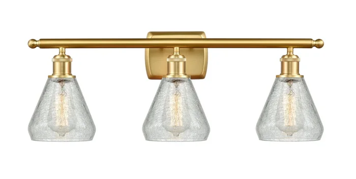 Innovations – 516-3W-SG-G275 – Three Light Bath Vanity – Ballston – Satin Gold – 5163WSGG275