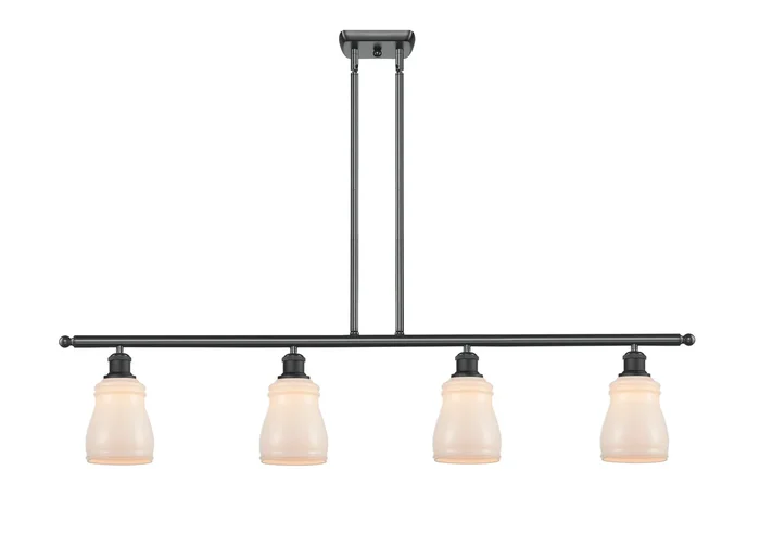 Innovations – 516-4I-BK-G391 – Four Light Island Pendant – Ballston – Matte Black – 5164IBKG391