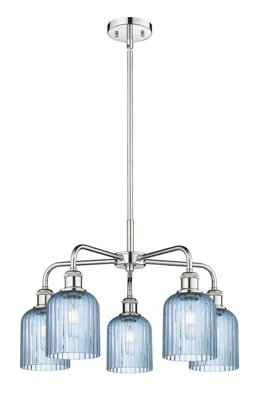 Innovations – 516-5CR-PC-G559-5BL – Five Light Chandelier – Downtown Urban – Polished Chrome – 5165CRPCG5595BL