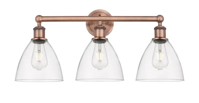 Innovations – 616-3W-AC-GBD-752 – Three Light Bath Vanity – Edison – Antique Copper – 6163WACGBD752