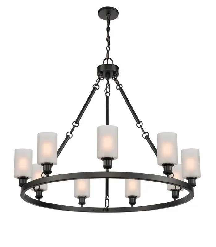 Innovations – 840-BK-G801 – Nine Light Chandelier – Ballston – Matte Black – 840BKG801