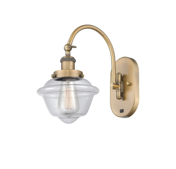 Innovations – 918-1W-BB-G532 – One Light Wall Sconce – Franklin Restoration – Brushed Brass – 9181WBBG532