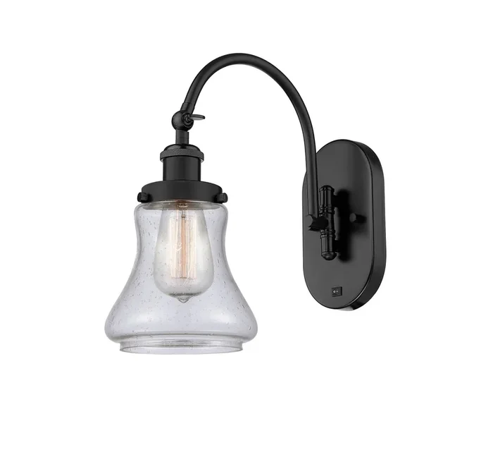 Innovations – 918-1W-BK-G194-LED – LED Wall Sconce – Franklin Restoration – Matte Black – 9181WBKG194LED