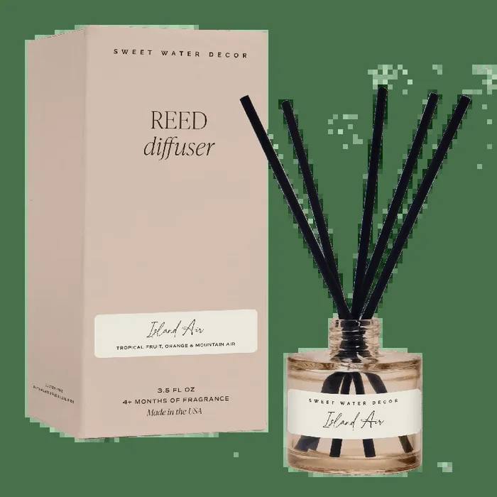 Island Air Tinted Glass Jar Reed Diffuser