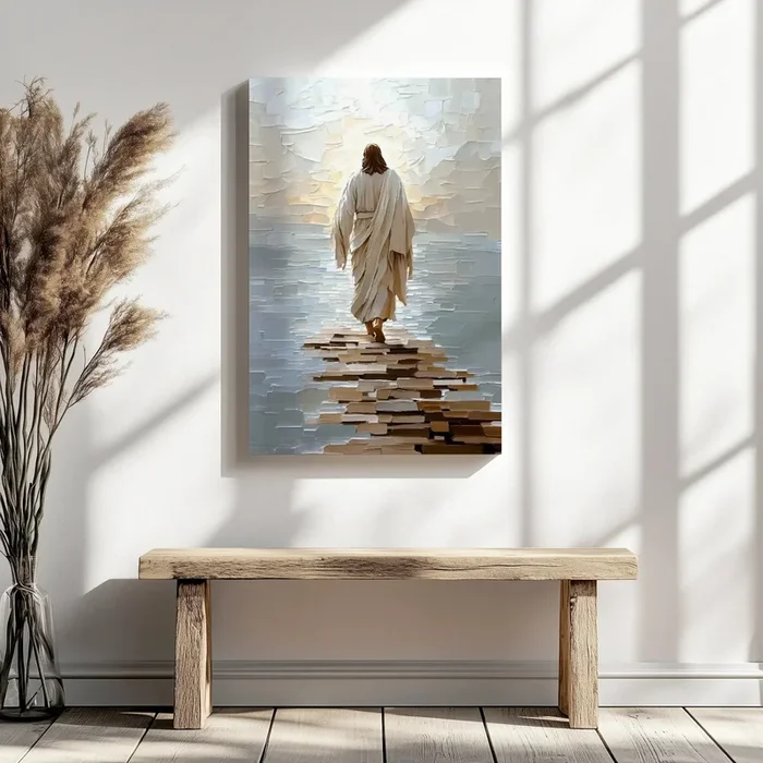 Jesus Walking On Water Art Print – Abstract Wall Art