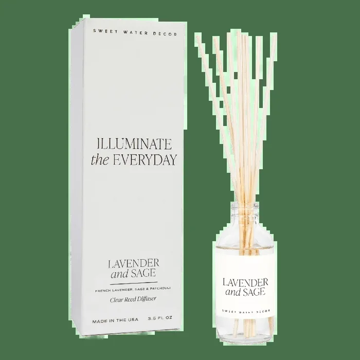 Lavender and Sage Clear Reed Diffuser