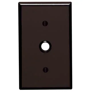 Leviton 1-Gang .406 Inch Hole Device Telephone/Cable Wall Plate Standard Size Thermoset Strap Mount Brown (85018)