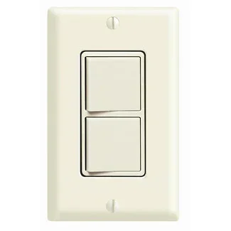 Leviton 15 Amp 120/277V Decora 3-Way/3-Way AC Combination Switch Commercial Grade Grounding Side Wired Ivory (5643-I)