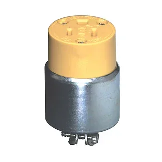 Leviton 15 Amp 125V NEMA 5-15R 2P 3W Connector Straight Blade Armored Grounding Steel (515CA)