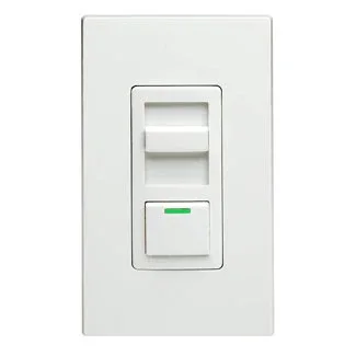 Leviton 400VA 300W 120VAC 60Hz Single-Pole And 3-Way IllumaTech Preset Electro-Mechanical Electronic Low-Voltage Slide Dimmer (IPE04-1LZ)