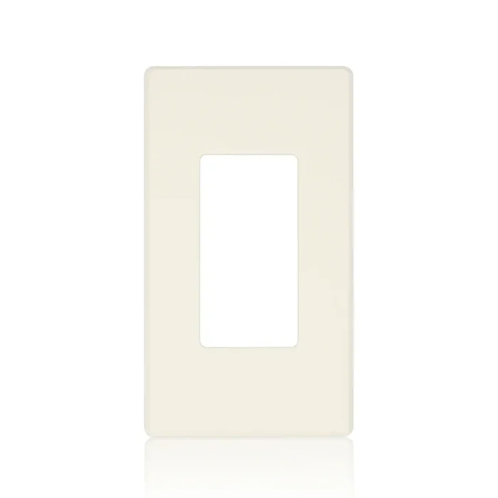 Leviton Renoir II Wall Plate For Use With 1 Narrow Dimmer And 0 Wide Dimmers With No Fins Removed Light Almond (AWP0F-10T)