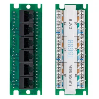 Leviton Twist And Mount Expansion Board (6) CAT6 Ports (476TM-EX6)