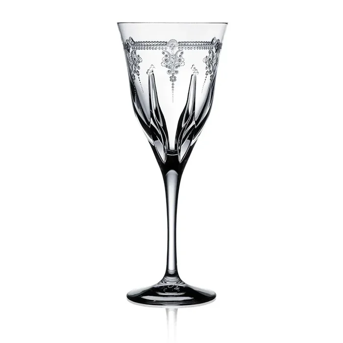 Lisbon Clear Water Glass by Varga Crystal