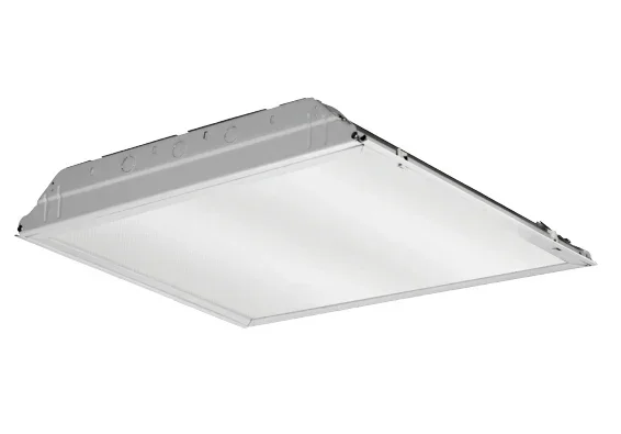 Lithonia Lensed LED Troffer Two Lamps Nominal 3300Lm Satin White EldoLED Dimming To 1 Percent 80 CRI 4000K (2GTL 2 33L SWL EZ1 LP840)