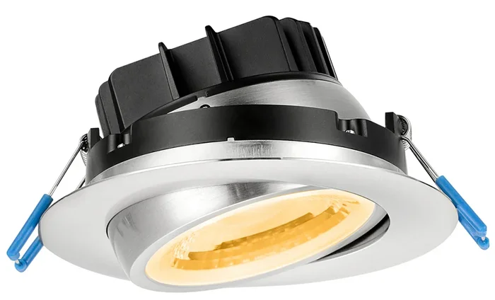 Lotus LED Lights 4 Inch Round Eyeball Gimbal High Output 15W 2700K Brushed Nickel 38 Degree 1100Lm Type IC Airtight Wet Locations 90 CRI (LL4G-27K-HO-BN)
