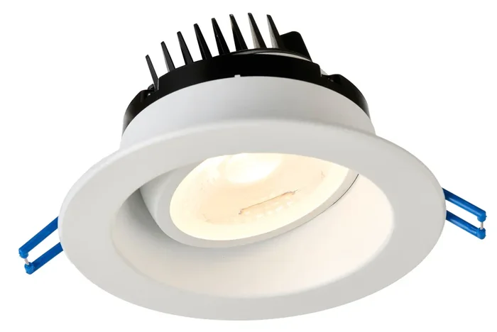 Lotus LED Lights 4 Inch Round Regressed Gimbal High Output 15W LED 3000K White 38 Degree 1200Lm Type IC Airtight Wet Locations 90 CRI (LRG4-30K-HO-WH)